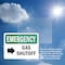 Signmission Gas Shutoff (Right Arrow) With Symbol, 7 in W x Rectangle, Vinyl Decal OS-2PACK-EM-D-57-L-10389 - alternate 2